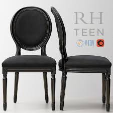 This desk is a real beaut and a real conversation starter. 3d Model Vintage French Sequin Desk Chair Black