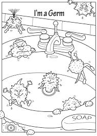 The handwashing coloring book is a fun way for your children of all ages to develop creativity, focus, motor skills, and color recognition. Mymailmanhasatail Germ Coloring Sheet Germs Preschool Hygiene Lessons