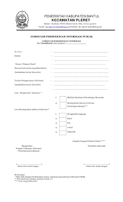 Cara lain dalam mengatur tulisan agar pas ketika dicetak di kertas formulir pengisian menggunakan gambar di ms word. Formulir Permintaan Informasi Publik Kapanewon Pleret