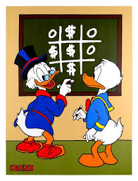 The donald duck universe is a fictional shared universe which is the setting of stories involving disney cartoon character donald duck, as well as daisy duck, huey, dewey, and louie, scrooge mcduck, and many other characters. Uncle Scrooge Donald Duck Dollar Desk Painting By Chosen Art Saatchi Art