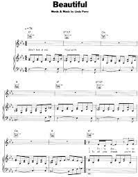 Christina Aguilera Beautiful Piano Sheet Christina Aguilera Beautiful Sheet Music Piano Sheet