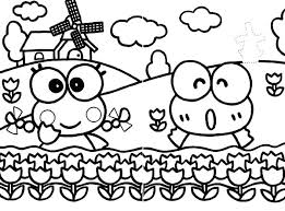 Dibujo keroppi_7 en la categoria dibujos_animados en el archivio mas grande de diseã±os para colorear para niã±os. Kero Kero Keroppi In Holland Coloring Pages Kids Play Color Cute Coloring Pages Coloring Pages Coloring Books