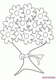 Ogretmenler Gunu Icin Cicek Buketi Boyamalari Soyut Boyama Sayfalari Boyama Sayfalari Buket
