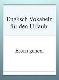 Urlaubsenglisch Im Restaurant Essen Englisch Englisch Lernen The Words
