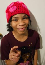 Valentine's Day hat in bonnet style