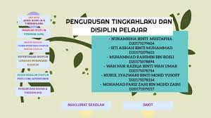 Pengurusan tingkah laku & disiplin. Pengurusan Tingkah Laku Dan Disiplin By Nuramrina Mustapha