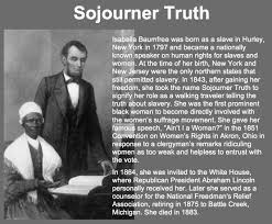 Sojourner Truth 1797 1883 Sojourner Truth Black History Facts Realism In Literature