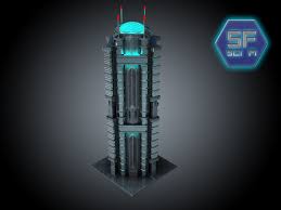 3d Sci Fi Futuristic Building Futuristic City Building Sci Fi Concept Art