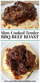 Tender Bbq Beef Roast Recipe Slow Cooker Recipes Beef Roast Beef Recipes Roast Beef Crock Pot Recipes