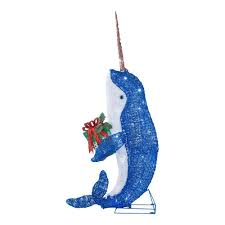 Home Accents Holiday 4 Ft Led Narwhal Ty018 2011 The Home Depot In 2020 Christmas Yard Decorations Christmas Yard Decorating With Christmas Lights