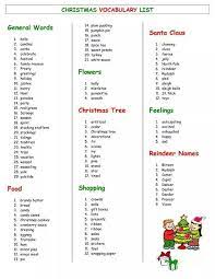 We also have the marvelous lists: Christmas Vocabulary Skola