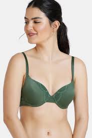 Buy Zivame Beautiful Basics Push Up Wired Medium Coverage Bra Green Floral At Rs 1299 Online Bras Online