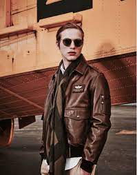 Leather Aviator Jacket By Aerobatix