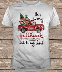 Official Peanuts Snoopy This Is My Hallmark Christmas Movies Watching T Shirt Hallmark Christmas Movies Shirts Hallmark Christmas