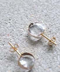 キナリノモール限定 小さなガラスを閉じ込めた sorte の特別なピアス キナリノ handmade gold jewellery silver jewelry gifts jewelry