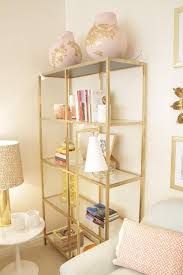 Ikea Hack Glass And Gold Shelves Home Diy Home Decor Ikea Vittsjo