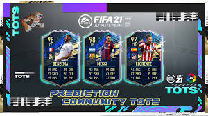 _____ #tots #fifa21 #fut #ut #ea #fifaultimateteam #fifa21news #imiglioridififa #futuniverse #szn Fifa 21 Tots La Liga Predictions Team Of The Season Ft Messi Llorente Benzema Fifaultimateteam It Uk