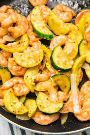 Easy Shrimp Zucchini Squash Skillet Loaded With Flavor Recipe Shrimp Zucchini Recipes Yellow Squash Recipes