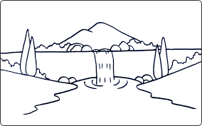 Endehoy.com pemandangan air terjun dan gunung koleksi gambar mewarnai. Gunung Dan Air Terjun Yang Indah Mewarnai Id