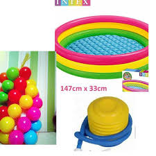 Selain itu, dalam spesifikasinya kolam renang baby spa ini juga memiliki ukuran, tampilan, serta desain yang beragam demi memenuhi selera setiap orang yang hendak. Jual Kolam Renang Anak Intex Ukuran 1 47 X 33 Plus Pompa Dan Gratisss Bola2 50 Pcs Terbaru Juni 2021 Blibli