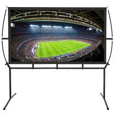These display surfaces are perfect for auditoriums, presentations and outdoor showings. 100 Indoor And Outdoor Movie Screen 16 9 With Wrinkle Free Design Portable Projector Screen With Stand Easy To Clean 1 1 Gain 160 Viewing Angle And Includes A Carry Bag Projection Screens Televisions