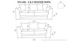 Standard Living Room Chair Dimensions Sofa Size Seater Sofa Sofa