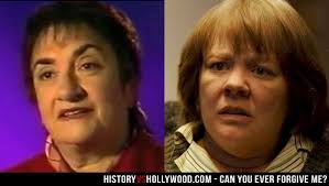 The Real Lee Israel And Melissa Mccarthy As Literary Forger Lee Israel In The Can You Ever Forgive Me Movie Discover T True Stories Crime Movies Forgive Me