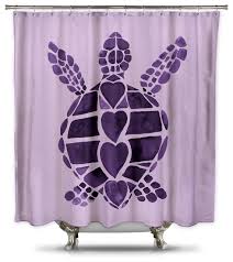Turtle Love Purple Shower Curtain By Catherine Holcombe Beach Style Shower Curtains By Shower Curtain Hq