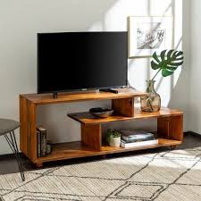 Rustic Modern Solid Wood Tv Stand For Tvs Up To 50 Amber Saracina Home Tv Stand Decor Solid Wood Tv Stand Saracina Home