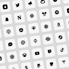 Check out traf icons ($28) Black And White App Icons For Iphone And Ipad 145 App Icon Customico