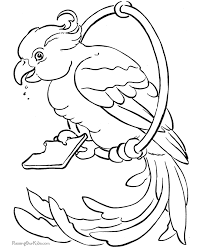 Click the picture below to make it larger, then print out your favorite bird coloring page! Picture Of A Parrot To Colour In Coloring Home