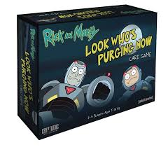 Meeseeks figure along with a chase variant. Rick Morty Look Whos Purging Now Card Game