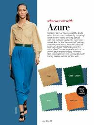 Colors should be what you like, but more importantly something that showcases your brand. Azure Color Crash Course Colour Combinations Fashion Color Combinations For Clothes Instyle Color Crash Course