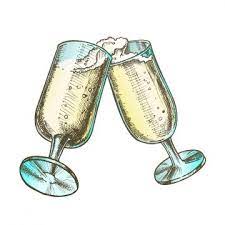 Two Elegant Champagne Glasses Color Vector Champagne Clipart Champagne Two Png And Vector With Transparent Background For Free Download Color Vector Champagne Glasses Color