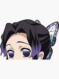 Shinobu Kochou Peeker The Insect Pillar Demon Slayer Sticker By Raven Cw Anime Printables Anime Stickers Anime Decals