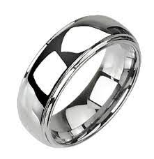 Tungsten Shiny Band Ring By Spikes Size 14 Mens Wedding Rings Tungsten Tungsten Carbide Wedding Rings Silver Tungsten