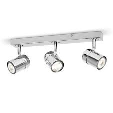 Modern Silver Chrome 3 Way Halogen Ceiling Light Spotlight Fitting Inc Bulbs Ebay Ceiling Spotlights Ceiling Lights Bar Ceilings