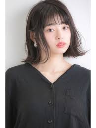 euphoria 外ハネbob 束感ぱっつん前髪 ぱっつん前髪 前髪 女性