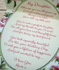 Mother Of The Bride Gift For Daughter Sentiments Gift Card Wedding Day Wedding Poems Wedding Day Quotes Wedding Day Gifts