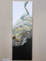 Black And White Acrylic Painting Acrylic Pour Abstract Painting Black White And Gold Modern Art Wall Decor Varnish Finished Before Shipping Original Artwork Acrylic Pouring Art Art Painting Acrylic Modern Art Paintings Abstract