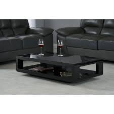 Merax black highlight glass top cocktail coffee table with wooden legs. Artiva Casa Modern Lacquer Coffee Table Glossy Black 48 X24 X12 H Overstock 31844751