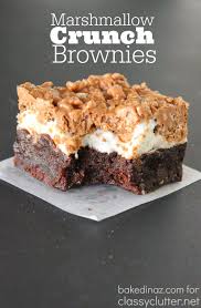 Marshmallow Crunch Brownies Desserts Brownie Recipes Baking