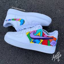 Custom Black And White Air Forces 1 The Custom Movement On Instagram Cartoon Freestyle Af1 Want A Pair Rate These From 1 10 And Comment You Custom Nike Shoes Nike Air Shoes Custom Shoes Diy