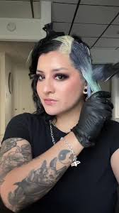 First time trying the Color Intensity Metallic line by @Joico in Titanium.  What do you think? #hairtransformation #joico #althair #colorblockhair  #greyhair #hairtutorial #hairtutorial