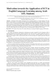 Mungkin ramai yang tidak tahu dan keliru dengan maksud sop. Pdf Motivation Towards The Application Of Ict In English Language Learning Among Arab Efl Students