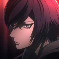 The Courier Akudama Drive Anime Icon Anime Guy Purple Hair Purple Eyes Anime Guy Angry Face Anime Guys Anime Anime Icons