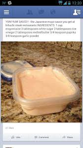 Yum Yum Sauce The Best Stuff Ever Yum Yum Sauce Cooking Recipes Yummy Food