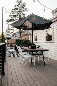 Price and stock could change after publish date, and we may make money from these links. Our New Timbertech Deck With Contemporary Rail And String Lights Nesting With Grace