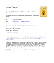 Although prostate cancer is the most talked about, it is. Pdf Atypical Teratoid Rhabdoid Tumors Atrt King Faisal Specialist Hospital And Research Centre Experience