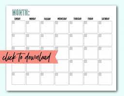 free blank monthly calendar template pdf the incremental mama